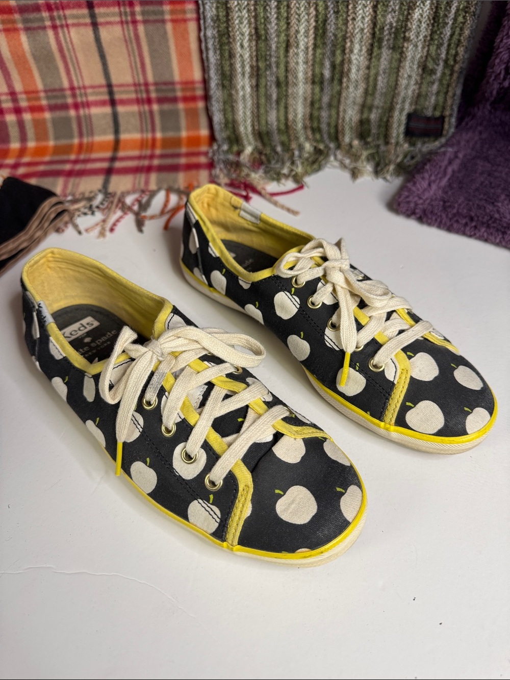 Keds for Kate Spade Black and Yellow Slip-On Sneaker